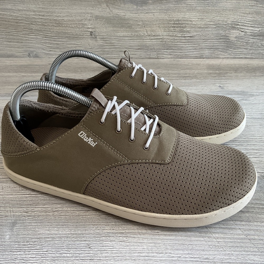 OLUKAI Nohea Moku No Tie Slip On Boat Water Shoes Mens Size 9 Sage Green NEW